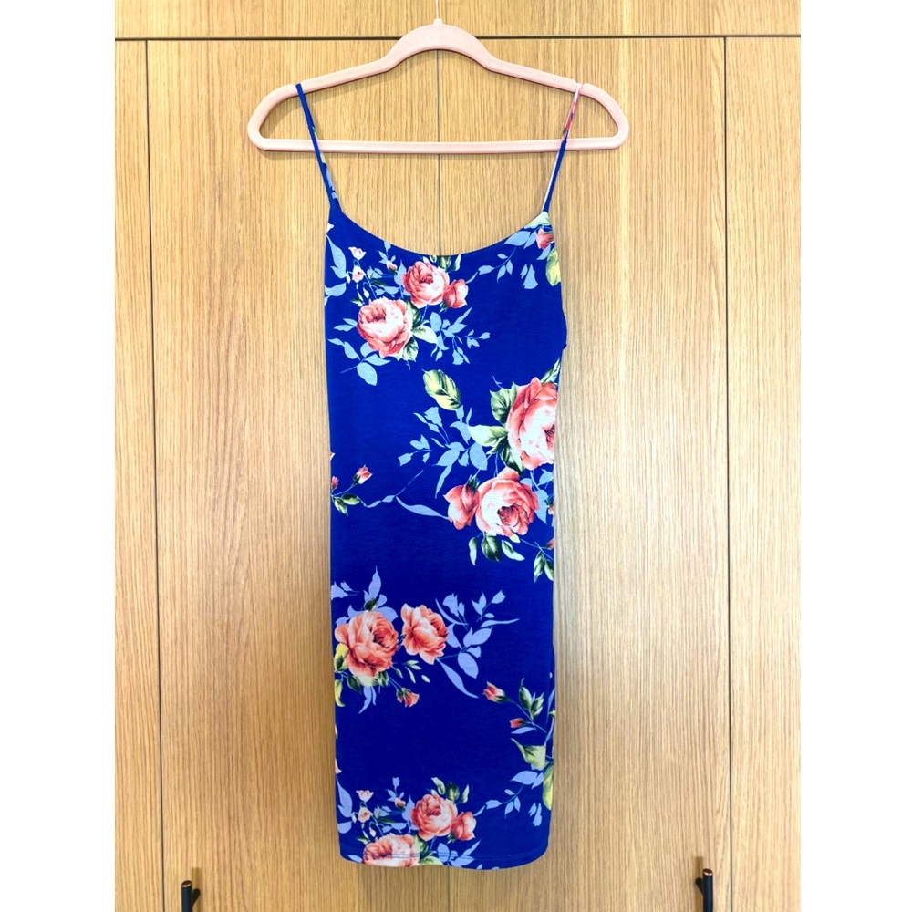 Blue floral dress